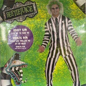 Beetlejuice Adult Costume Black and White